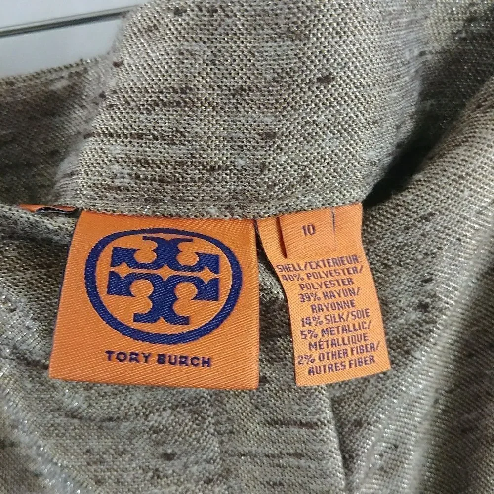 Tory Burch Pencil Skirt Metallic Mino Size 10